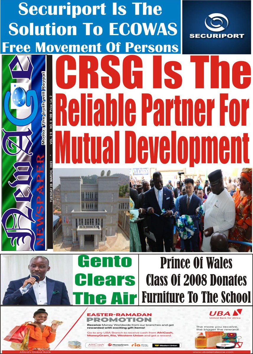 thomasd05987132's tweet photo. #ChinaRailwaySeventhGroup or #CRSG emphasizes that they are reliable partner for development that benefits the people of Sierra Leone. @chinapressmy  @Echinanews https://t.co/Phi4GYKVLj