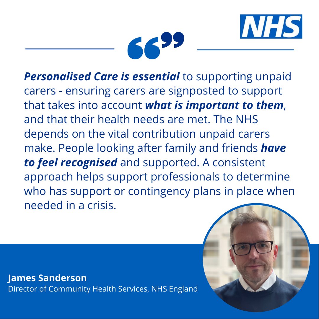 To better identify and support unpaid carers, it is helpful for information to be included in their #GP record. <a href="/NHSEngland/">NHS England</a> has produced guidance to help this to be done consistently: ow.ly/jyCn50LzCfo

#NHSThinkCarer #PersonalisedCare <a href="/PrimaryCareNHS/">We are Primary Care</a> <a href="/JamesCSanderson/">James Sanderson</a>