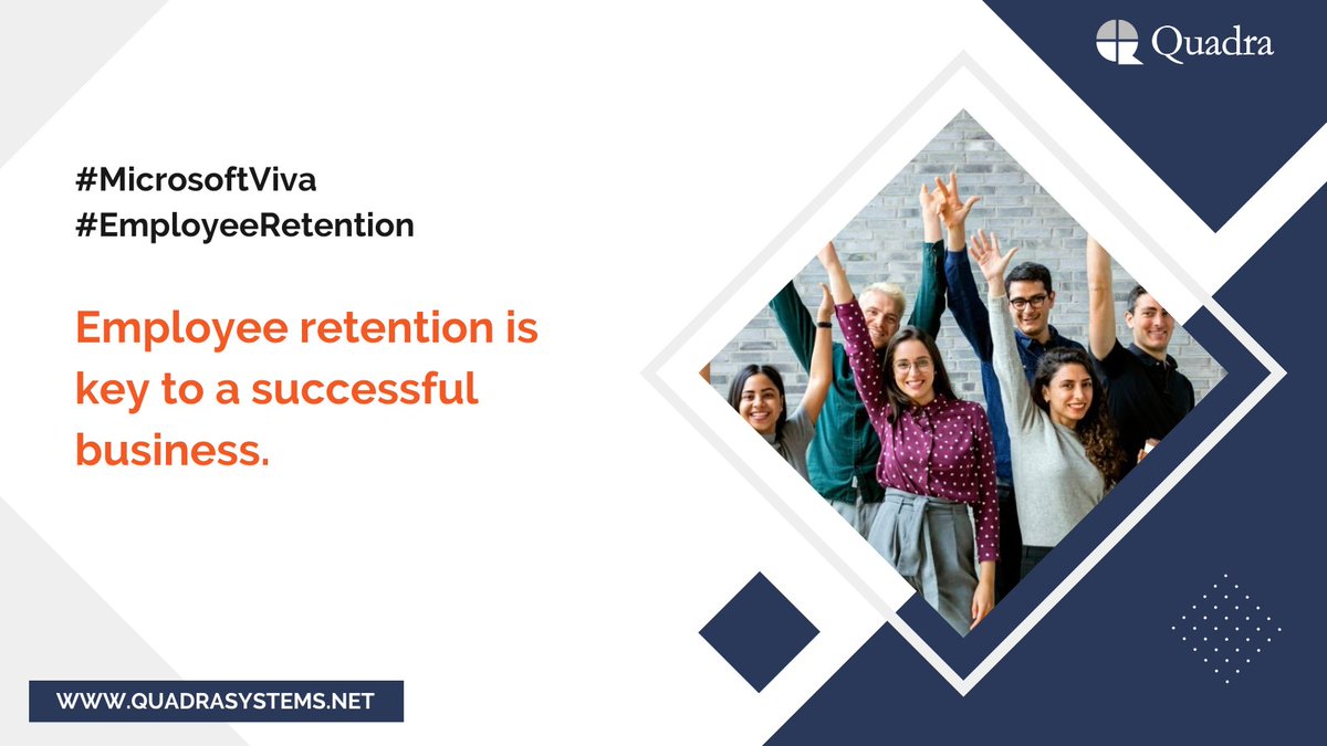 quadrasys's tweet photo. Employees want to feel valued and heard in the workplace!
With Microsoft Viva, leaders can create a continuous feedback loop that drives change and boosts employee satisfaction. #TalkToQuadra
.
.
#employeeretention #MicrosoftViva https://t.co/TH3QQaTSjU