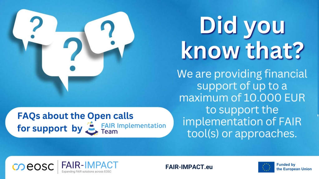 💰That's right! We will provide financial support to 🇪🇺 individuals &amp; organisations aiming to develop #FAIRdata implementation tools &amp; approaches. Read our FAQs to learn about the 3 OpenCalls that will be launched between 2023 and 2025📣
Check the link!
 bit.ly/3ElsLRI