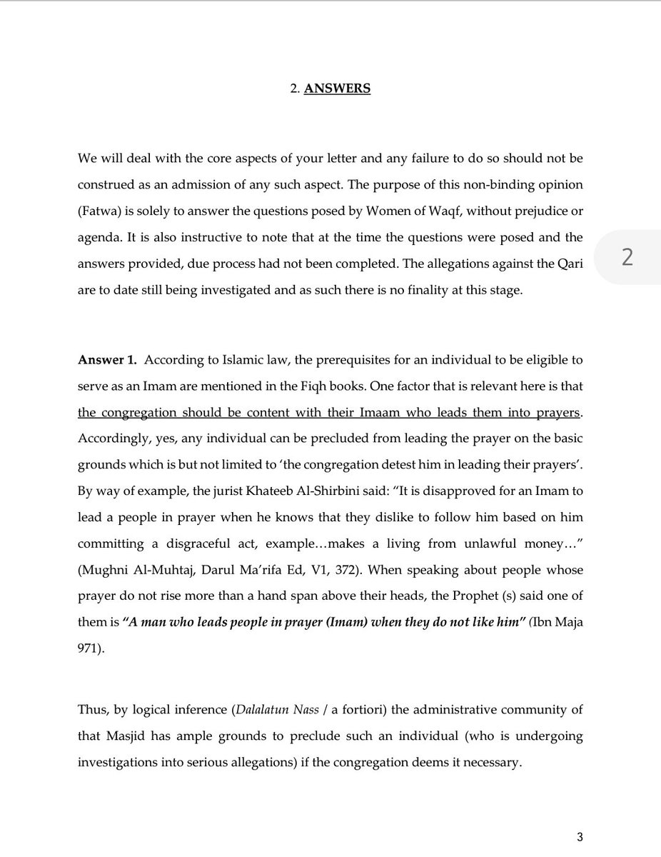 aasifbulbulia's tweet photo. @philyptian @OfWaqf The fatwa that was passed by Mufti Sayed Haroon al-Azhari, the Head of the Cape Town Ulama Board, dealt decisively with each of the three questions, taking both the context of questioning and the nature of the investigation into consideration. https://t.co/KnIR6qGII7