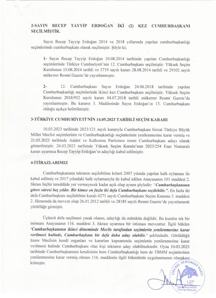liberaLDP's tweet photo. Belki seçime sokmuyorlar ama soru sorma hakkımızı elimizden alamadılar!

Liberal Demokrat Parti Sn. Recep Tayyip Erdoğan'ın 3. kez adaylığınI MEŞRU kılmak için üretilen bahanelere karşı tekrar itiraz etti.

#LDP #liberaldemokratparti #seçim2023 #YSK https://t.co/V1nX84Ga29