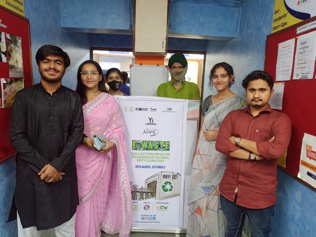 NimcjOfficial's tweet photo. Joining hands for a greener future On the occasion of #GlobalRecyclingDay, #NIMCJ contributed to the #EWasteCollectionDrive in association with YI It was such a great experience, we enjoyed and learned a lot. We will be grateful to participate in more such events in the future. https://t.co/kUURq1aCdM