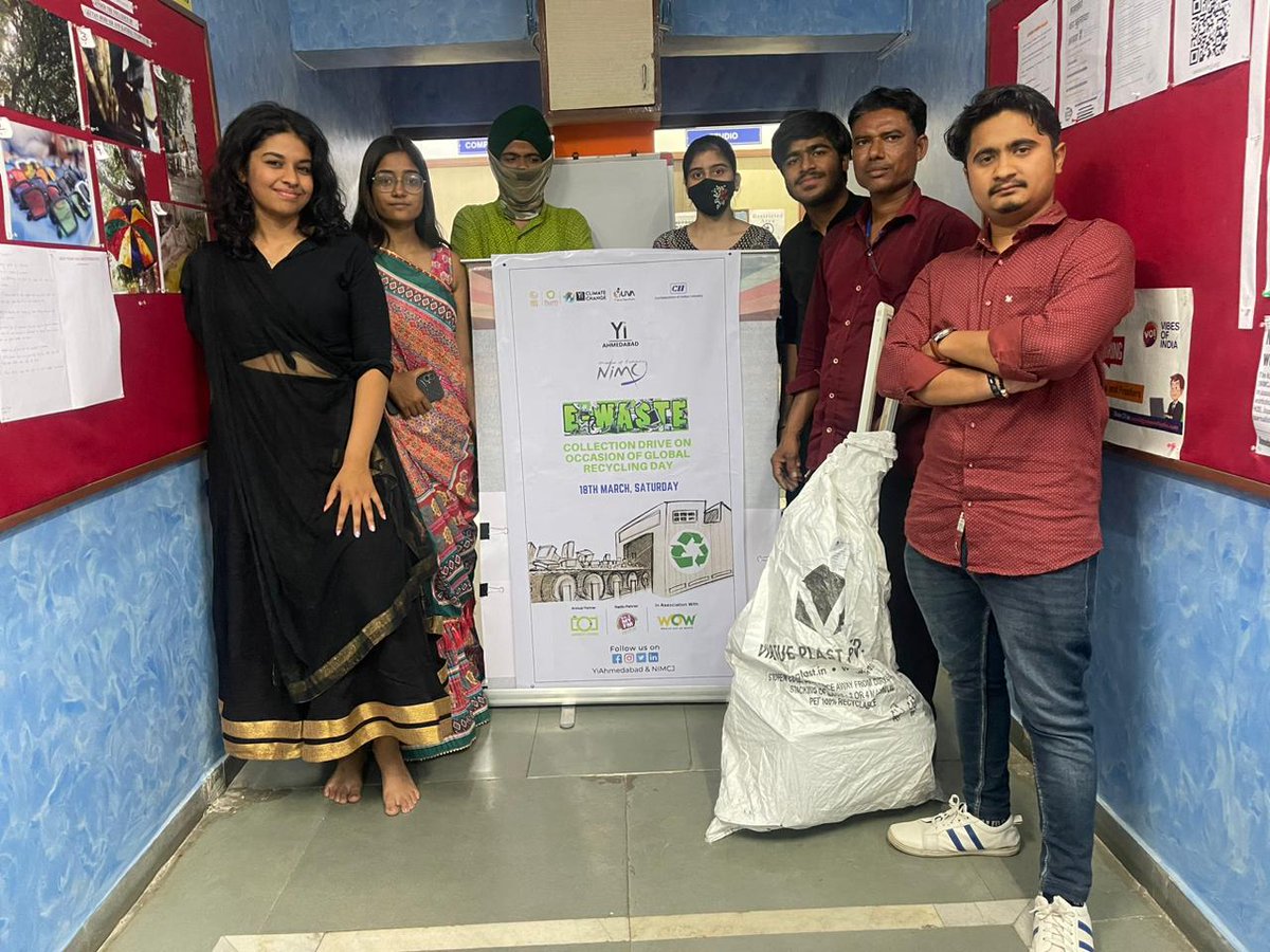 NimcjOfficial's tweet photo. Joining hands for a greener future On the occasion of #GlobalRecyclingDay, #NIMCJ contributed to the #EWasteCollectionDrive in association with YI It was such a great experience, we enjoyed and learned a lot. We will be grateful to participate in more such events in the future. https://t.co/kUURq1aCdM