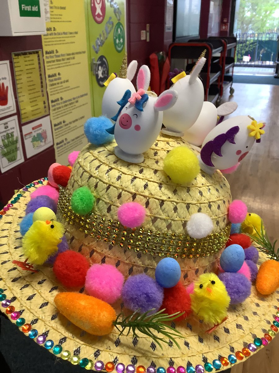 AdderleySchool's tweet photo. What a fabulous #Easter bonnet parade in this mornings #EasterAssembly We were so impressed with all of your creations! @BirminghamEdu 🐰 🥕 https://t.co/arlAUtO0A5