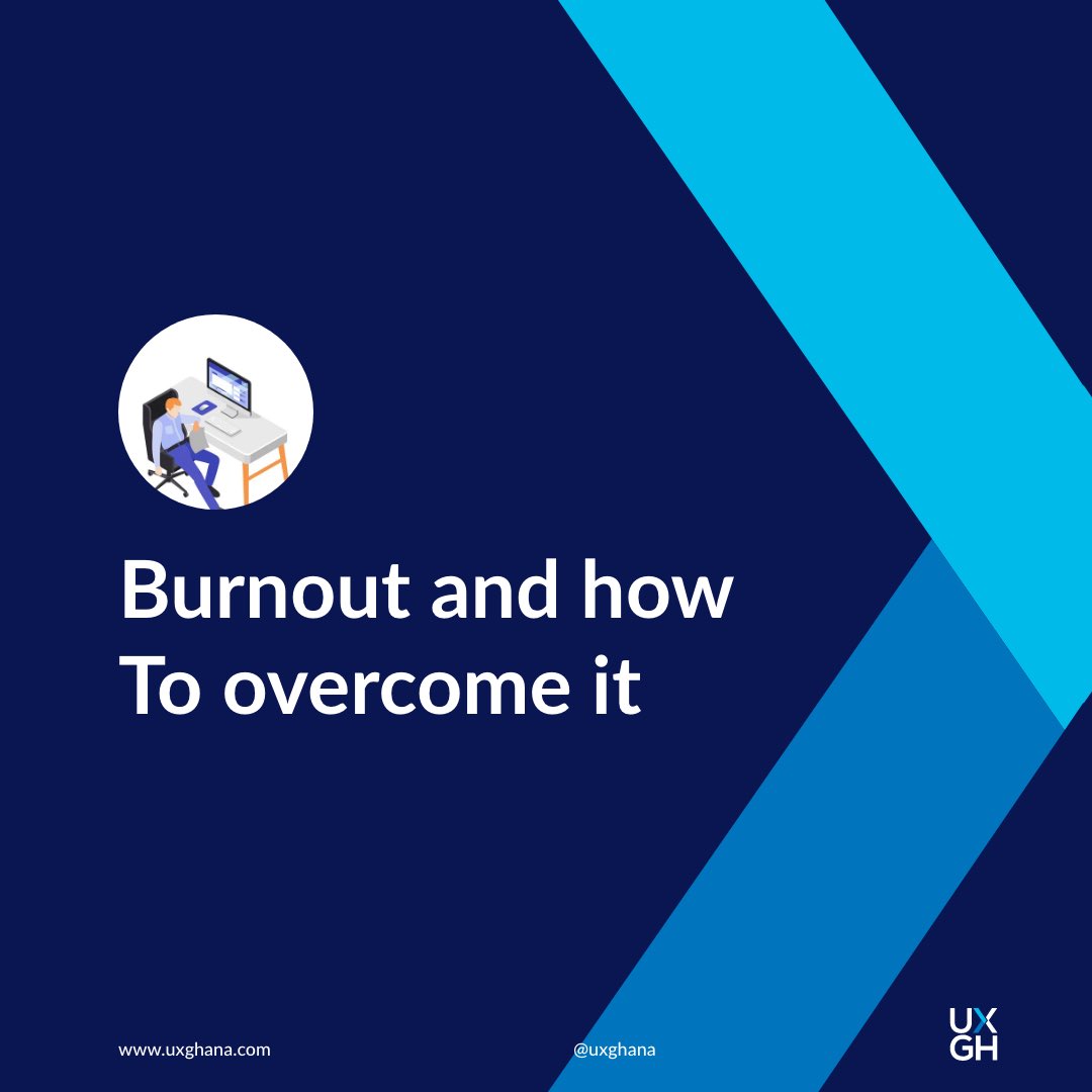 uxghana's tweet photo. Some tips on overcoming or recovering from burnout and how to knock out of it.

#mentalhealth #startups #design #lifestyle #health https://t.co/J4dIFVPisq