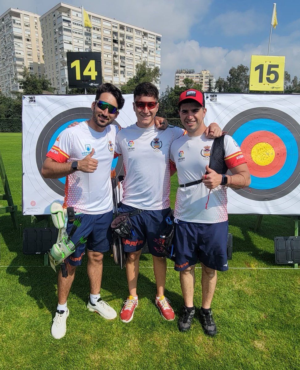 RFETA's tweet photo. #SpringArrows23
Fin del clasificatorio de arco recurvo masculino en Antalya:
4 Pablo Acha 660
6 Miguel Alvariño 653
9 Daniel Castro 642
El equipo masculino clasifica segundo, tan sólo por detrás del equipo turco:
2 🇪🇸 RH 1955
¡Bien tirado, chicos!
#TeamRFETA
#TeamESPAÑA https://t.co/bhj3pWc08G