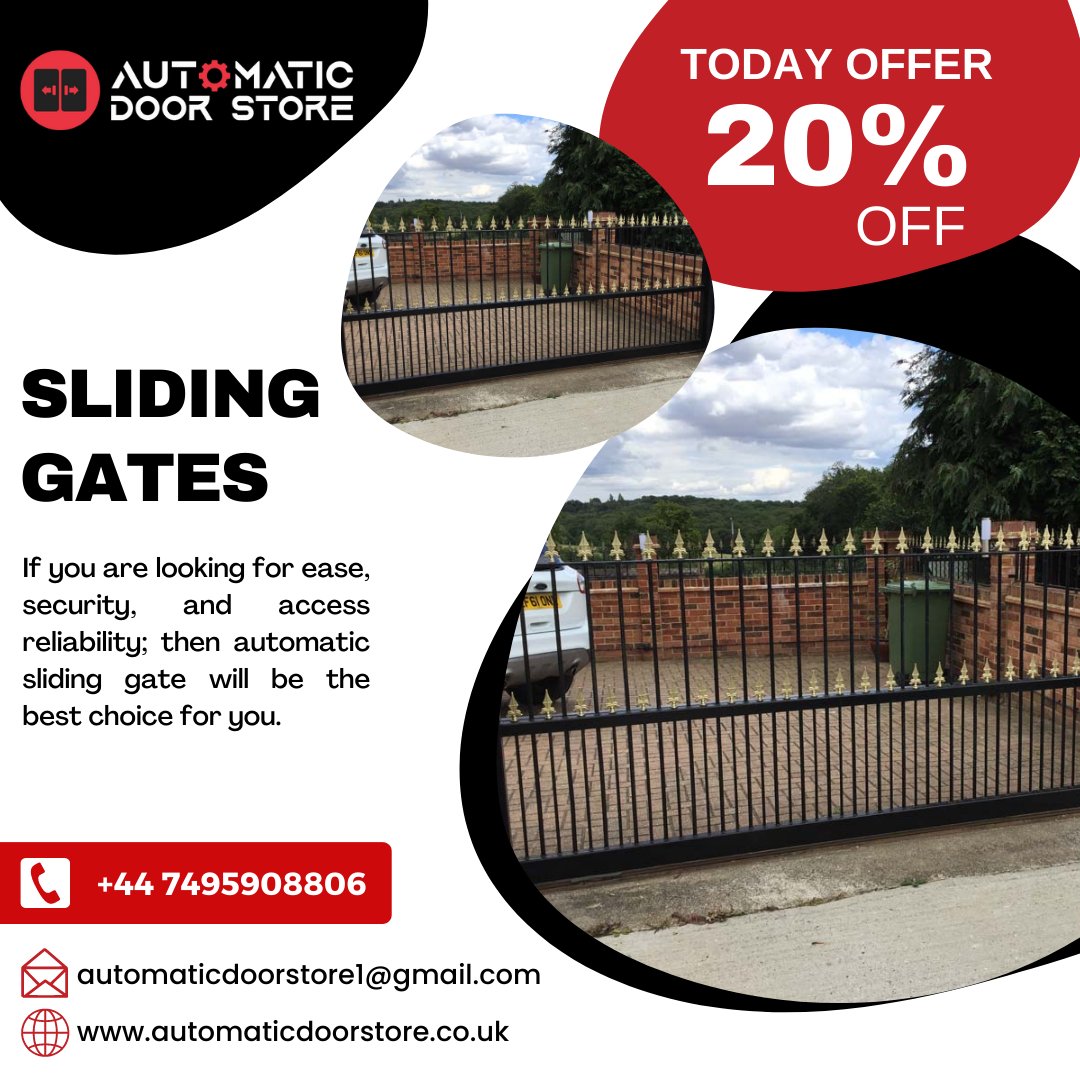 automatic_store's tweet photo. Get 20% off on Sliding Gates services today only! Secure your property with our reliable and affordable solutions. Don't miss this limited-time offer. Call now!: +44 7495908806
Website: https://t.co/nYGy2DIUX3
#automaticdoorstore #slidinggates #swingdoors #AutomaticSwing #door https://t.co/PcOmmKoVLh