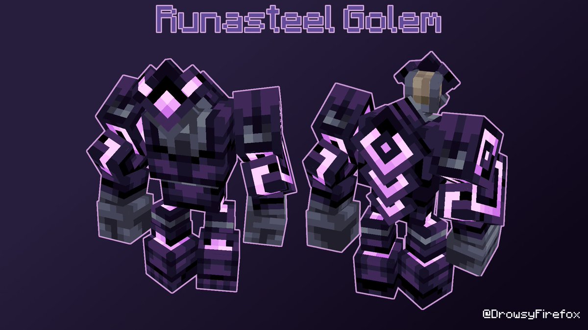 DrowsyFirefox's tweet photo. Runic Golem.

#Minecraft #Blockbench #PixelArt https://t.co/vAmFPGlOLM