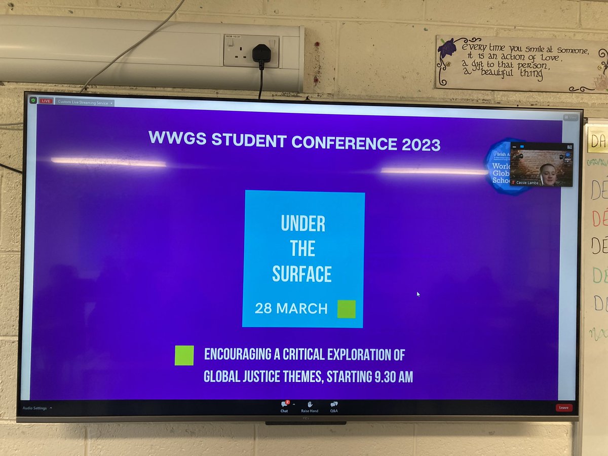 global_bcs's tweet photo. Great participation here this morning with our first year students as they take part in the WWGS student conference @WorldWise_Irl https://t.co/PsKE8cwHzq
