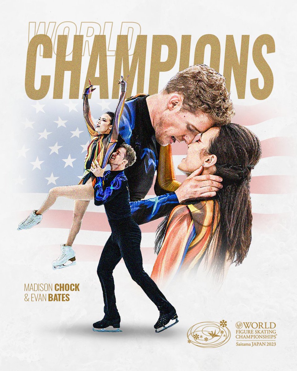 ISU Figure Skating (@isu_figure) on Twitter photo <a href="/chockolate02/">Madison Chock</a> and <a href="/ChockBates/">Unlaced with Chock & Bates</a> 🇺🇸 are our 2023 Ice Dance World Champions 🏆🔥
Give them 🫶 in the comments 👇
#WorldFigure #FigureSkating <a href="/chockolate02/">Madison Chock</a> and <a href="/ChockBates/">Unlaced with Chock & Bates</a> 🇺🇸 are our 2023 Ice Dance World Champions 🏆🔥
Give them 🫶 in the comments 👇
#WorldFigure #FigureSkating
