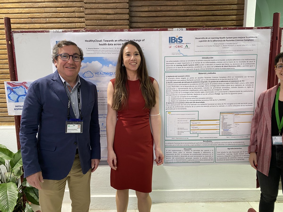 The research team of the ⁦<a href="/HospitalUVRocio/">Hospital Universitario Virgen del Rocío</a>⁩ #SmartPITeS subproject exhibited a poster at the <a href="/ibis_sevilla/">IBiS</a> Researchers Forum 2023 on March 16 #Ontology #HealthInformatics.