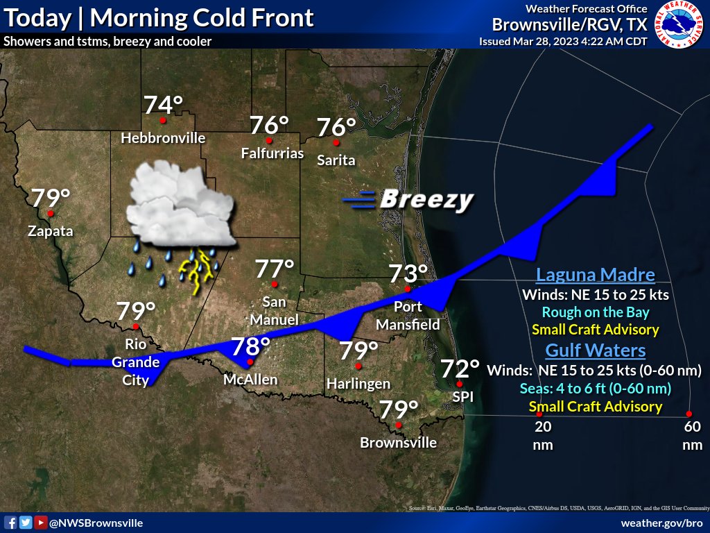 NWS Brownsville on Twitter "A cold front will march through the area