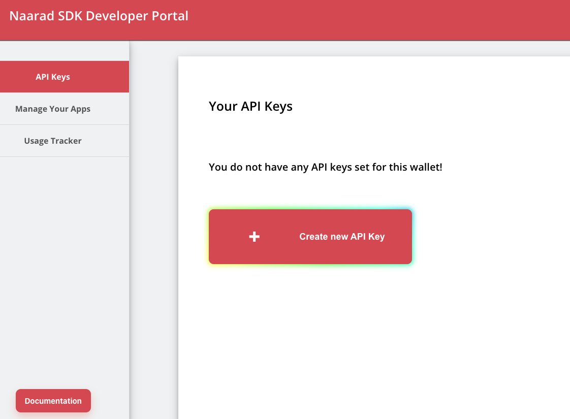 NaaradSdk's tweet photo. Developer portal for Naarad SDK is live and running !! 🔥🔥🔥
Head over to https://t.co/2dTgeIly1h.
With the developer portal, users can onboard to Naarad themselves without help, and can manage their dApps as well as track their usage. 
Still a WIP 👷‍♂️
#GRIZZLYTHON #Grizzlython https://t.co/0foBkeM0dC