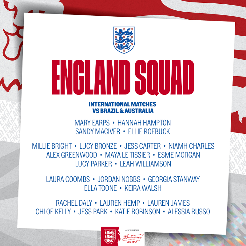 Lionesses's tweet photo. Your #Lionesses squad for April! 💪 🏴󠁧󠁢󠁥󠁮󠁧󠁿
