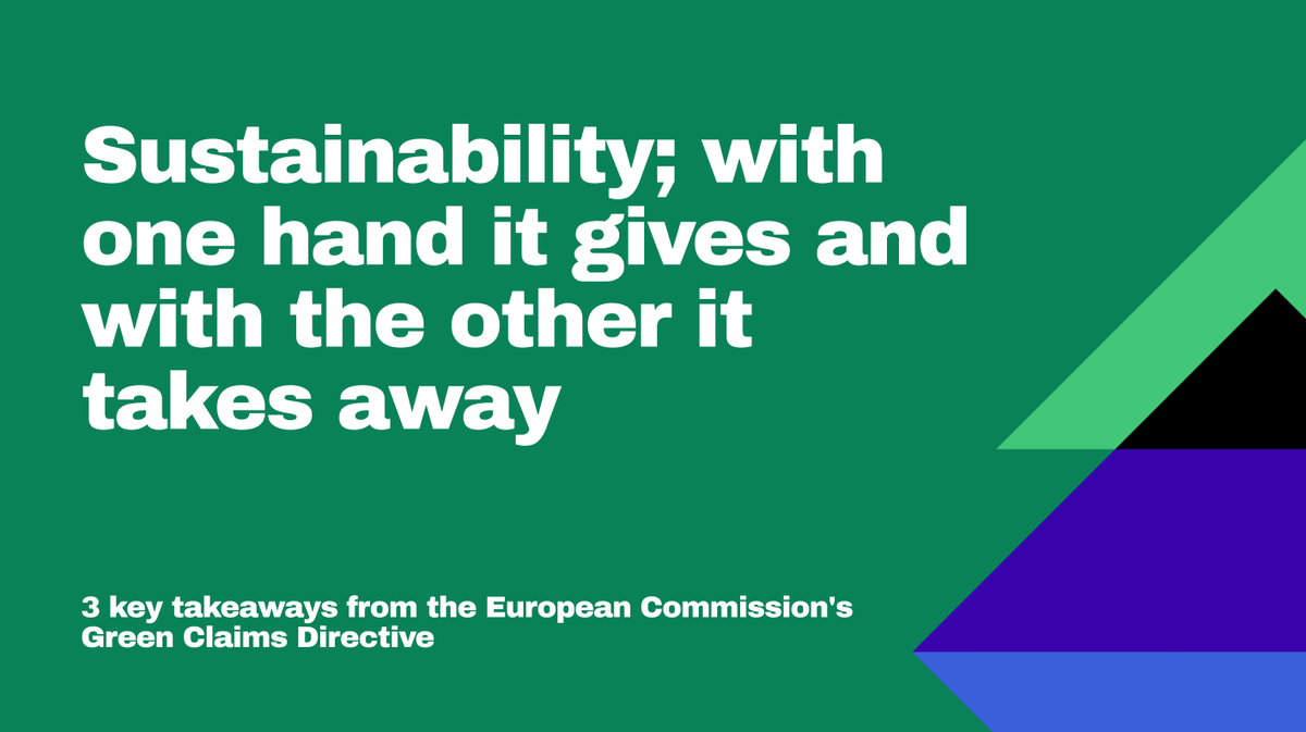 What does the European Commission’s #GreenClaimsDirective mean for you, your sustainability comms and the people you need to engage? Read our article → givenagency.com/our-blog/susta…