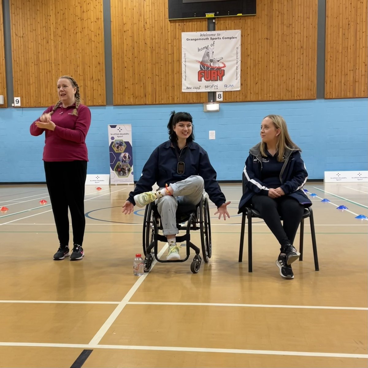 SDS_sport's tweet photo. The Central Parasport Festival is underway at Grangemouth Sports Complex!! We’re starting the day off with a message from YPSP member @GraceEStirling and former FVDS GOGA officer (and @cbbc’s newest Blue Peter presenter) Abby Cook!
#BeActiveBeWell https://t.co/a5ZXmmFOXm