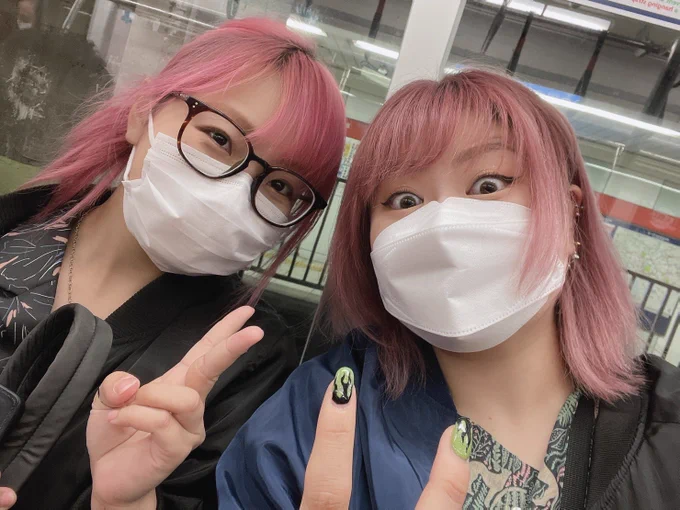 収録で花澤さんとお時間が合ったのでWピンクちゃんでお写真撮っていただきました⃛ 