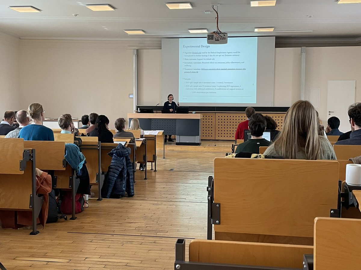 Happy to have our colleagues from @TheChoiceLab in Berlin! Bergen-Berlin Behavioral Economics Workshop takes place @unipotsdam today. @_mirafischer presents her work on support for behavioral policies. @BSE_Berlin @WZB_Berlin @TUBerlin @HumboldtUni