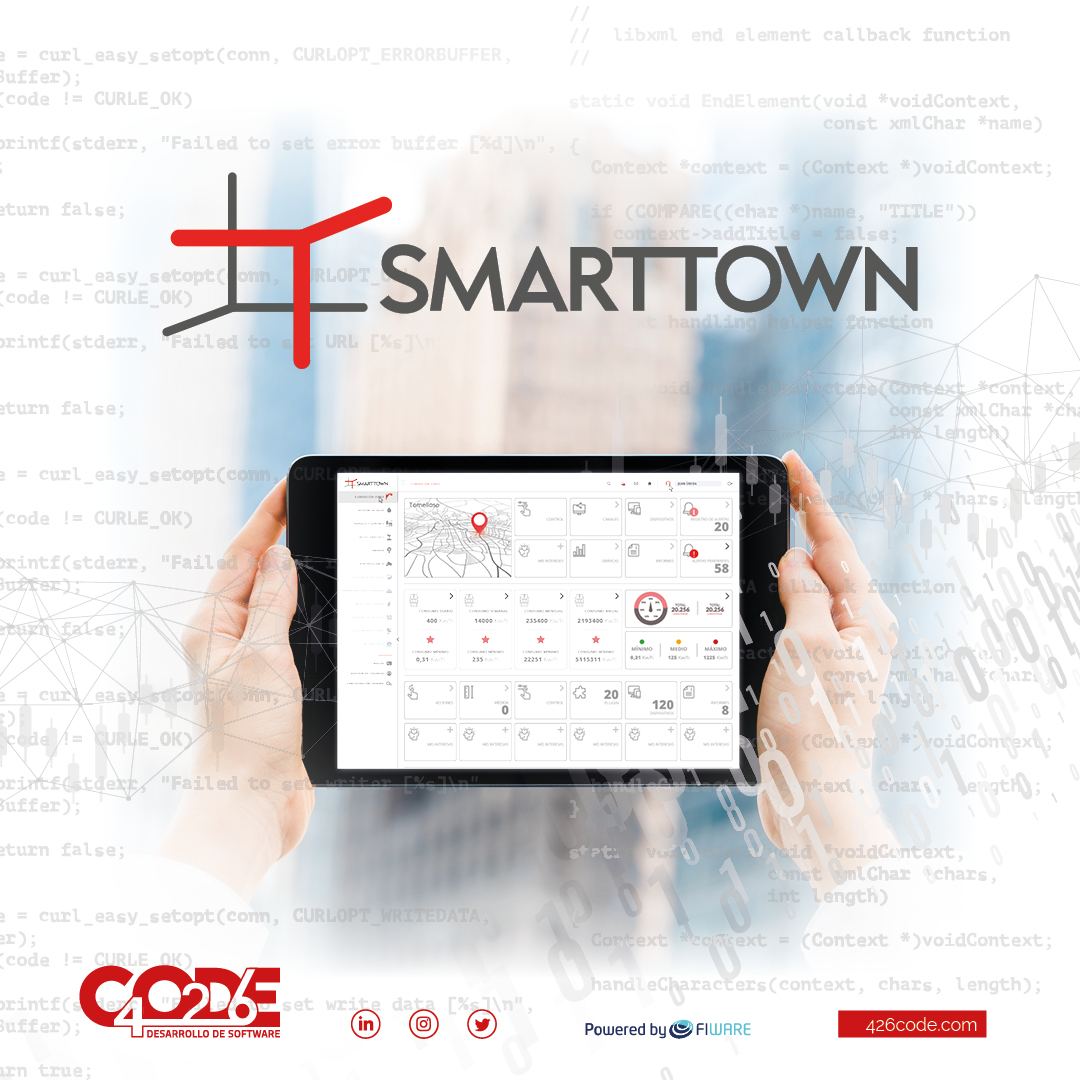 1/2 🚀 SMARTTOWN 🏙️, diseñada para transformar la gestión de los ayuntamientos y mejorar la eficiencia. 🚀 Con nuestra solución de software innovadora, los municipios pueden administrar de manera más efectiva y mejorar la calidad de vida de los ciudadanos.