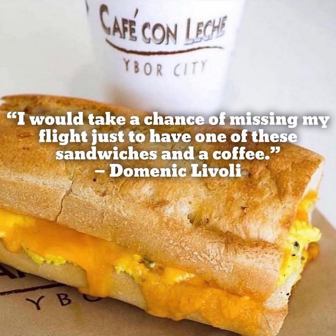 CafeConLecheTPA's tweet photo. We hear you, Domenic. But please get on the flight. We’ll have them for you when you get back.

Café Con Leche Ybor City is in Airside C at Gate 31 in Tampa International Airport. 

#travel #food #airport #tampa https://t.co/z9dUhv8ROz