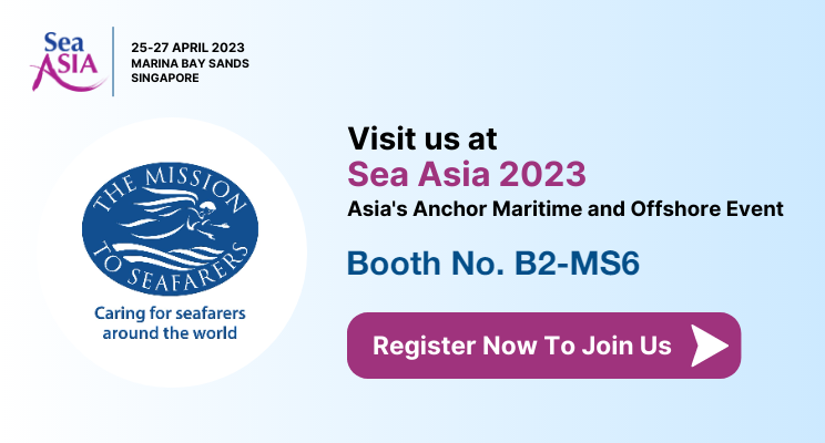 Many thanks to the Sea Asia team for the continued support of the Mission to Seafarers Singapore. Please do swing by our booth and if you'd like a specific meeting with us and our chaplain, Toh Soon Kok, to learn more about our dedication to seafarers and how you can be involved.