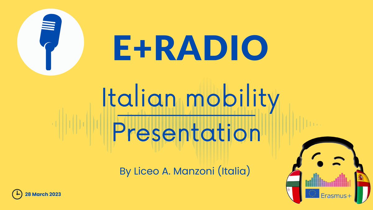 epluswebradio's tweet photo. we are almost ready for our first #ErasmusPlus mobility! 

Students from @ManzonicampusE 🇮🇹 are ready to welcome all partners to #Caserta 

in this program, you have all the information!

https://t.co/Z68TGKkAIY 

listen 🎧 comment ✏️ and share 📣

enjoy!!! https://t.co/0RtWIX9dga