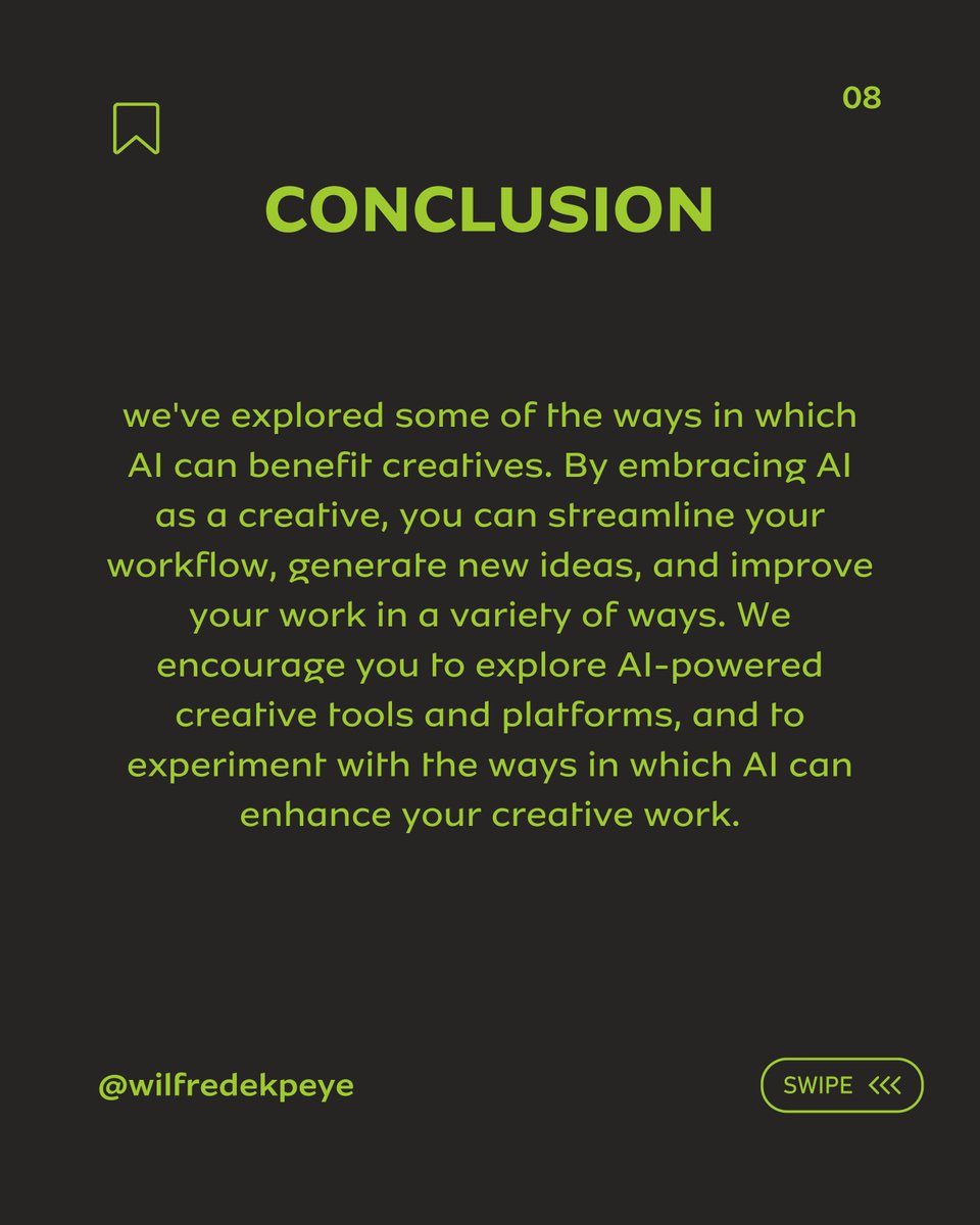 wilfredekpeye's tweet photo. Experiment with AI-powered tools and platforms to create content that resonates with your audience and drives engagement. #PersonalizedContent #EngagingAudiences #AIforMarketing #TargetedMessaging #CreativeExperimentation https://t.co/BLfyCgpkpg