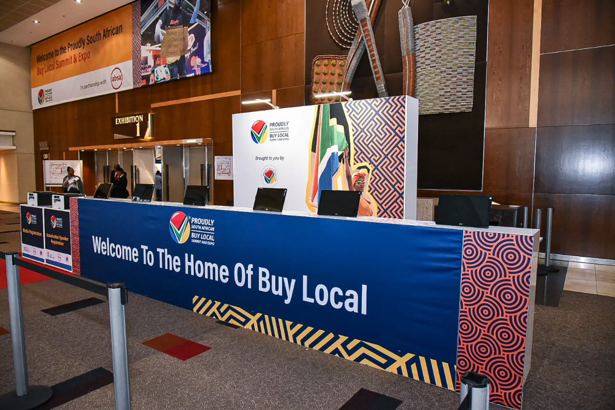 ScanDisplay's tweet photo. Our team did the infrastructure, branding and feature areas @ProudlySA Buy Local Summit &amp; Expo 2023 which is in its final day today @SCC_Joburg. https://t.co/gMk3bNYNpA