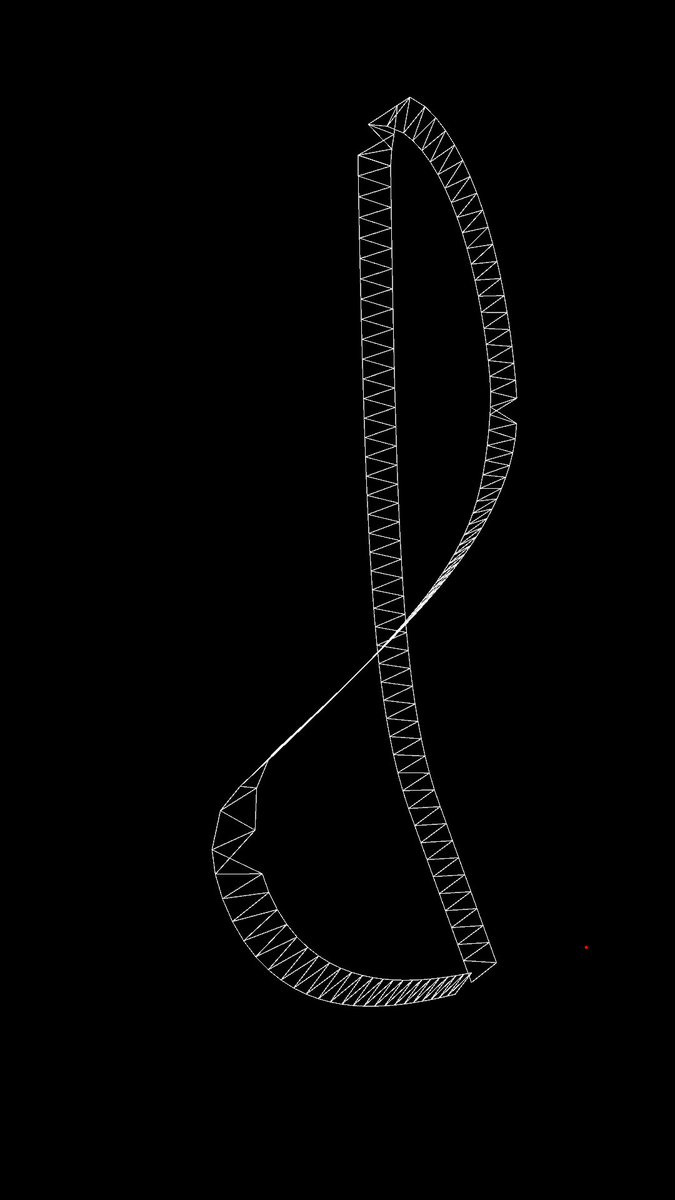 obryi37's tweet photo. Yesterday’s algorithm of mine. Made a quick fix for broken geometry. In order to build it I need normal, and when “wanderer” changed direction normal flipped back and forth. I just interpreted it in between. #processing #p5js #generative #generativeart #genartclub #ProceduralArt https://t.co/AVLr29JSe6