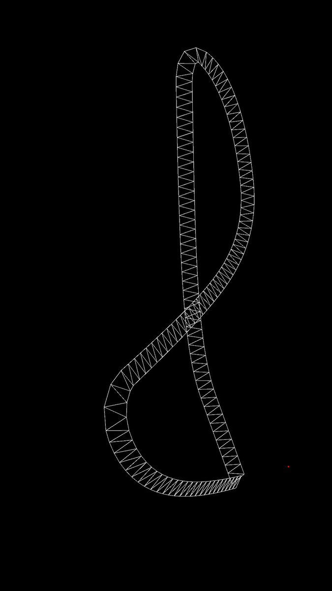 obryi37's tweet photo. Yesterday’s algorithm of mine. Made a quick fix for broken geometry. In order to build it I need normal, and when “wanderer” changed direction normal flipped back and forth. I just interpreted it in between. #processing #p5js #generative #generativeart #genartclub #ProceduralArt https://t.co/AVLr29JSe6
