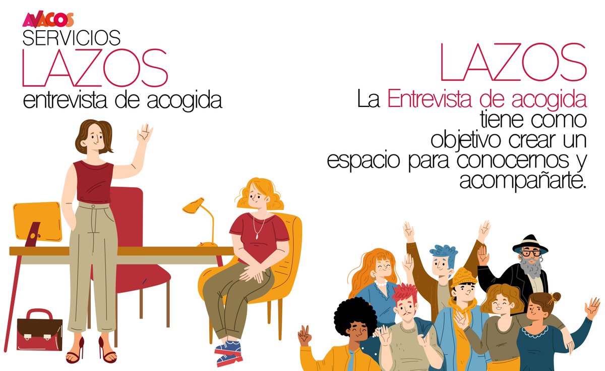 AvacosH's tweet photo. #LAZOS ofrece diferentes espacios, entre ellos: "Entrevista de acogida". Contactándonos para mayor información ☎️ 963342027.
💻 https://t.co/NKkBzkTAKZ.
@GVAinclusio
#LAZOSdeVIHda
#LAZOSdeVIHda_2023 https://t.co/T9JgctEGy1