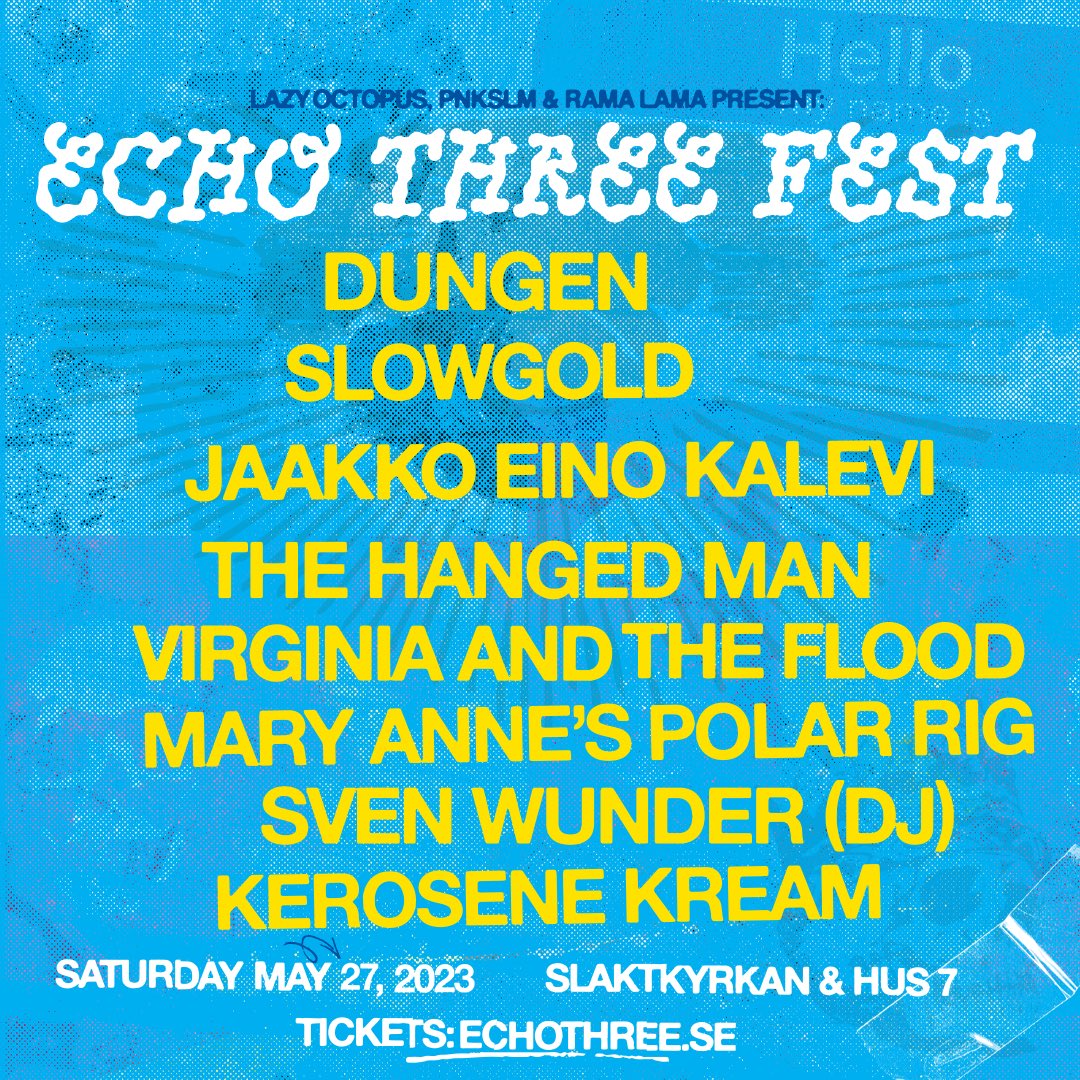 Här har ni den: Echo Three Fest 2023 års line-up! Biljetter ute nu på echothree.se🤘