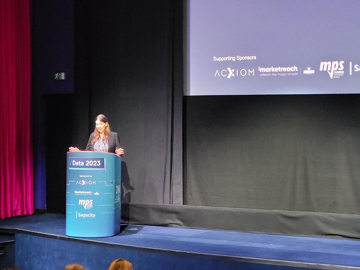 DMA_UK's tweet photo. The Secretary of State for Science, Innovation and Technology (@SciTechgovuk), @michelledonelan MP, providing a full update on UK’s new data protection regime.

#Data2023 #dmaevents https://t.co/YRyqlrjlOV