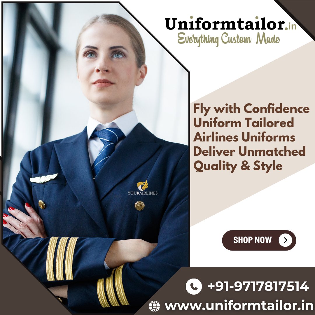 👨‍✈️👩‍✈️ Elevate your airline's brand image by opting for custom logo embroidered uniforms from Uniform Tailor. 
📞 +91-9717817514
🛒 Shop now at rb.gy/qoweyp
#airlines #uniform #workwear #workattire #logowear
