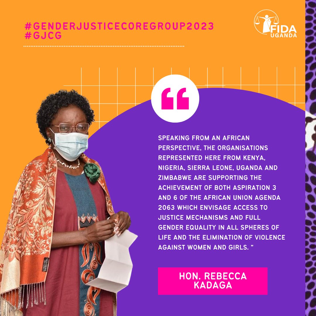FIDA_Uganda's tweet photo. Hon. Kadaga then went on to commend our representatives from African nations, bringing attention to AU mandates which "envisage access to justice mechanisms and full gender equality in all spheres of life."
#GENDERJUSTICECOREGROUP https://t.co/32cxeR4K4c
