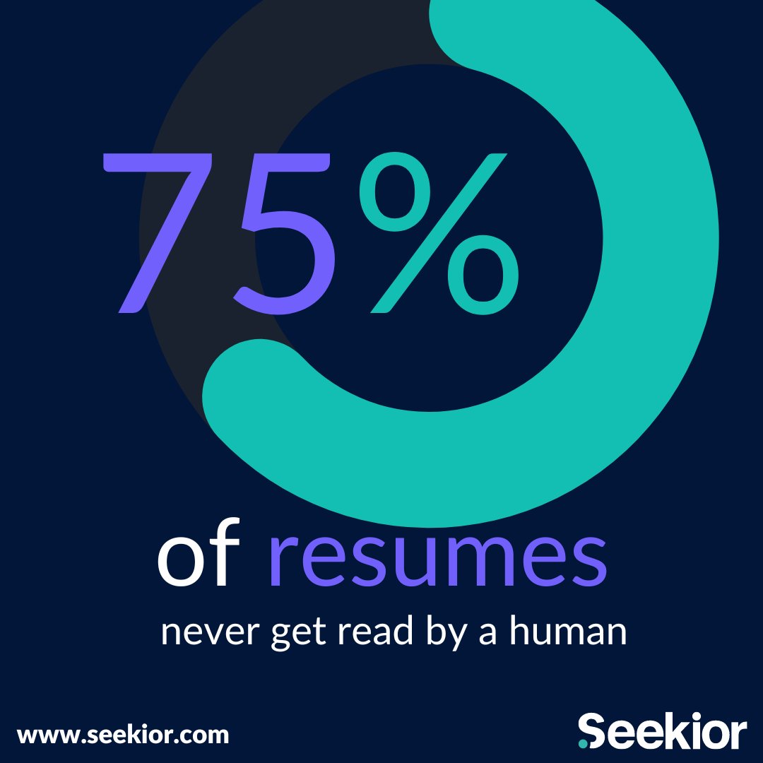 SeekiorApp's tweet photo. Did you know that many companies use applicant tracking systems to scan resumes? 

These systems scan resumes to determine which ones should be passed along to human recruiters. https://t.co/2dXDhJhNLB