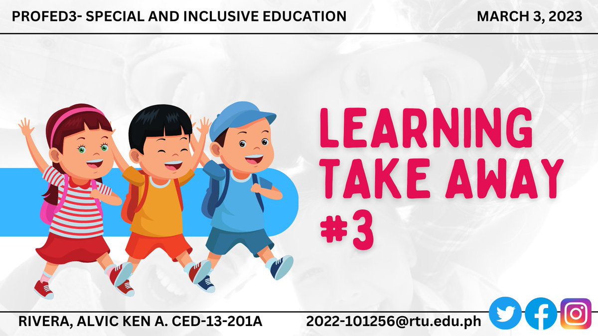 101256_2022's tweet image. The history of special education in which affects what it is today.
#SPEDLearning
Takeaway 3