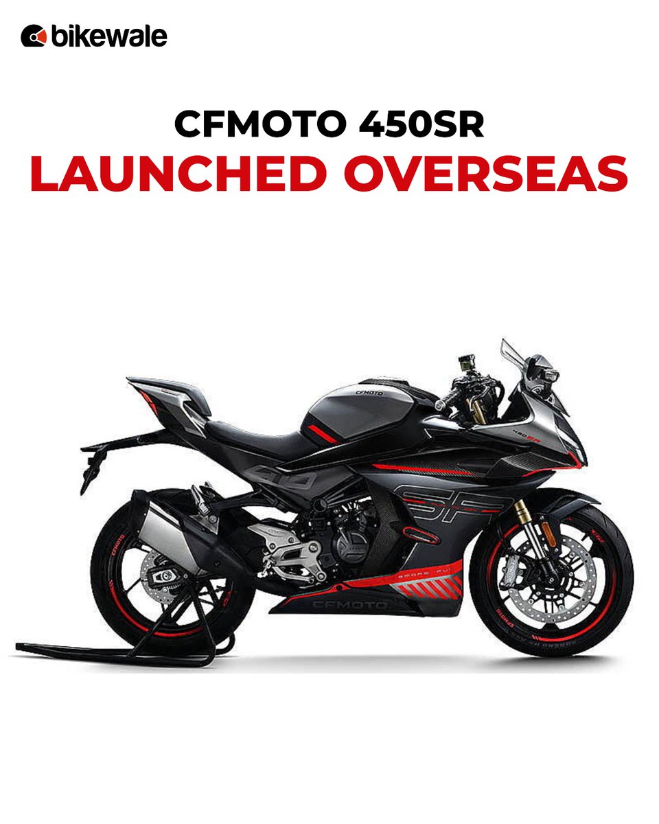 BikeWale's tweet photo. Chinese motorcycle manufacturer #CFMoto has launched the 2023 #450SR in Malayasia at an equivalent price of Rs 5.31 lakh. The motorcycle made its debut late last year and will eventually make its way to other markets too.
Get more details: https://t.co/AjDSuUZkb3
#BWNews https://t.co/TqjYYbWwGM