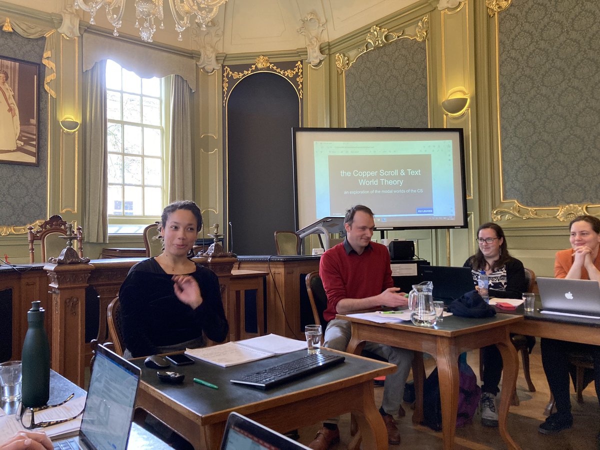 OCSB_Oxford's tweet image. And Eli Elise Hoopman (@KU_Leuven) uses text world theory to think about the #CopperScroll