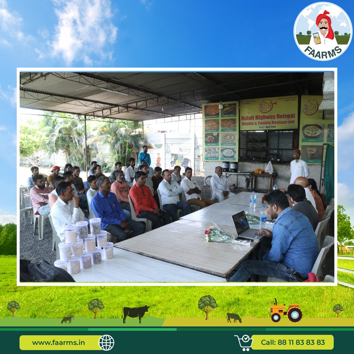 FaarmsIndia's tweet photo. Farmer Meeting at Sehore, MP
Download the Faarms App Today: https://t.co/cAM9BrqfKj
#Faarms #mobilerecharge #billPayments #insurance #health #freeHomeDelivery #agritech #sowing #harvest #agriculture #sehore #MP #farmer # Farmermeet https://t.co/SCbARcY7Mc