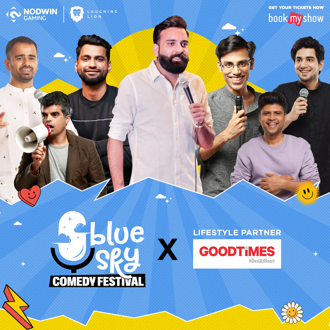 BlueSkyComedy's tweet photo. Get ready to indulge in the best of comedy &amp; entertainment as we join forces with GOODTiMES as our Lifestyle Partner.

Get your tickets now! Link in Bio.

#BlueSkyComedyFestival #Delhi #Pune #LoveComedy #TopComedians #LaughWithFriends #comedy #festival #IndiaComedy #LOL #standup https://t.co/yXZ4QW7bQU