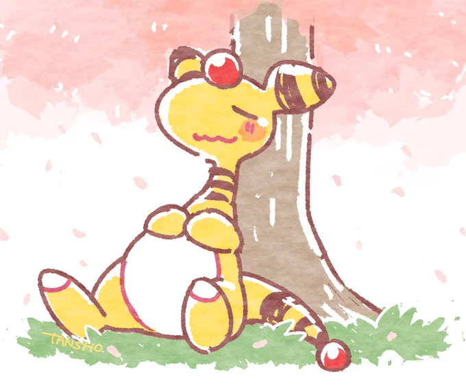 花見しながらすやすやデンリュウ 