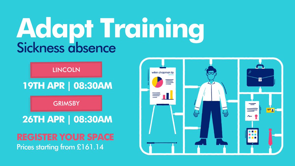 WCllpSolicitors's tweet photo. Our next Adapt Training module will teach you how to appropriately manage sickness absences.
 
Find out how Adapt Training can help you improve your procedures here 👉 https://t.co/2AauYewlzC https://t.co/HAt39tRwCW