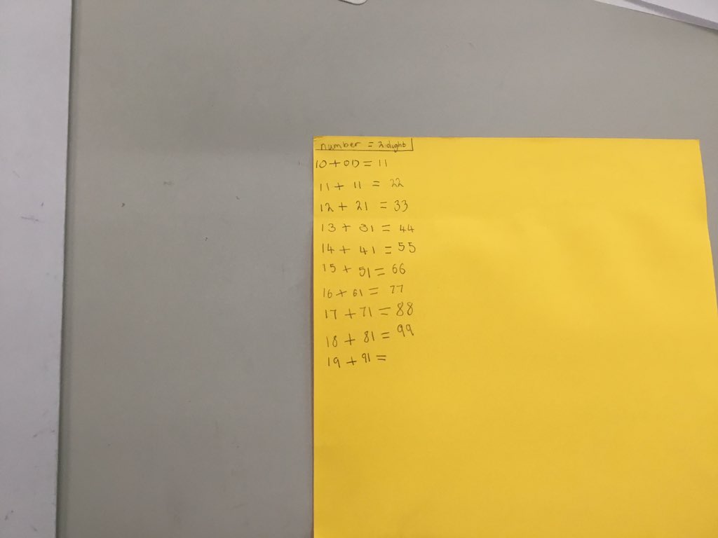 Today all the children have taken part in a whole school maths lesson investigating palindromic numbers!