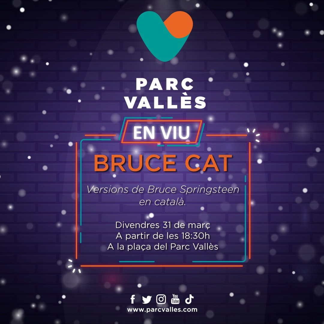 ParcValles's tweet photo. @BruceCat_ actuen aquest divendres a #ParcVallès, no t'ho pots perdre! https://t.co/3ENkpn6vaj