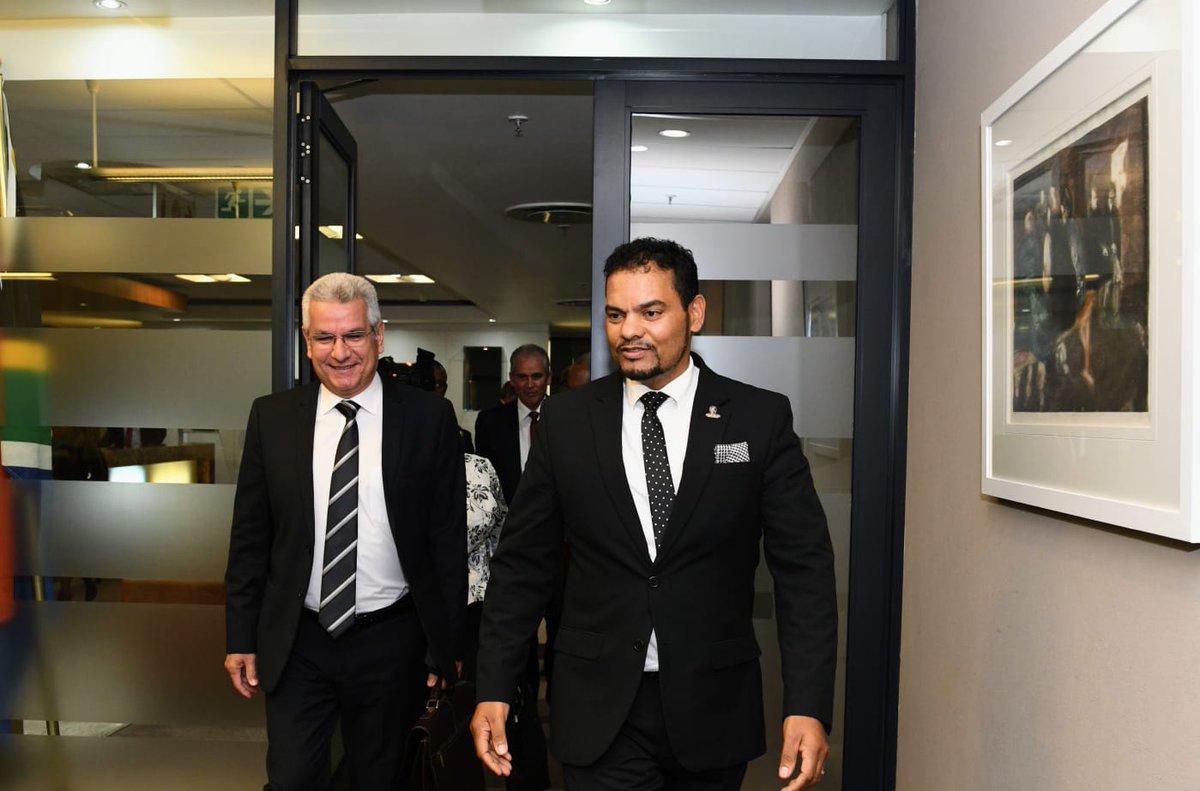 DIRCO_ZA's tweet photo. #SACubaRelations🇿🇦🇨🇺 | The Deputy Minister of #DIRCO, Mr Alvin Botes, to co-chair the 17th Joint Consultative Mechanism (JCM) with his counterpart, HE. Mr Elio Rodríguez Perdomo, Deputy Minister of Foreign Affairs of Cuba, in Pretoria. https://t.co/7OT009is6B