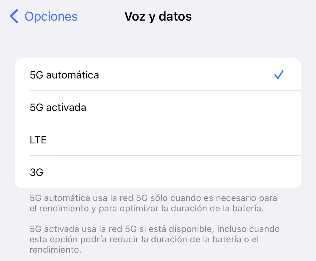semiconductorc1's tweet photo. Interesante esta nueva función de iOS, ya que nos permite variar nuestra conexión 5G dependiendo de las necesidades y sobre todo ahorrando batería cuando se requiera, lo malo no tenemos 5G en Colombia https://t.co/gajEtPZn4Z