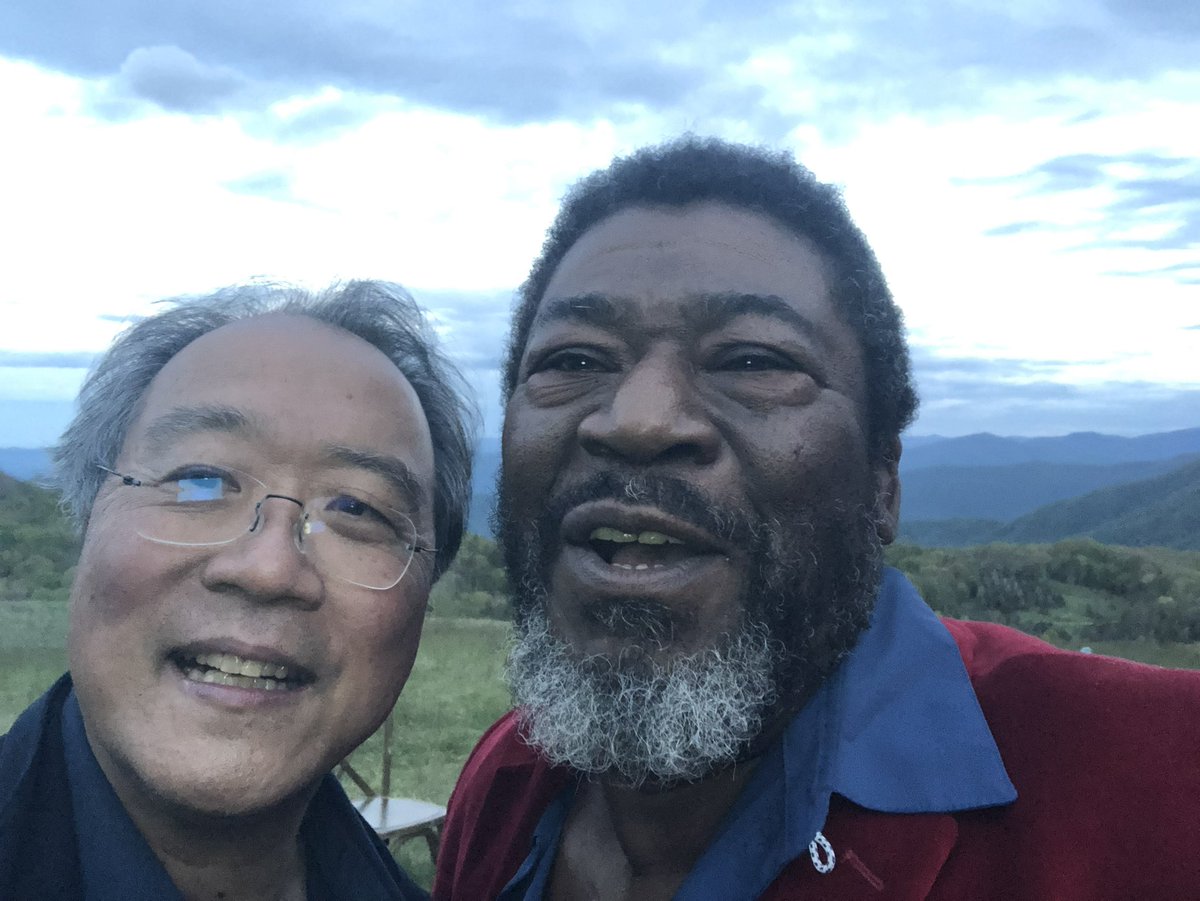 WhatsRaySaying's tweet photo. A wonderful experience with Yo Yo Ma in the great Smokey Mountains. @WhatsRaySaying #whatsraysaying https://t.co/B6G6ZDQB0A