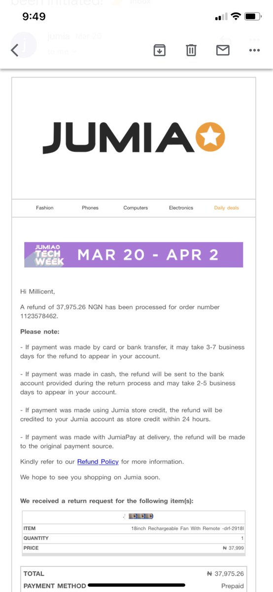 milliecent87's tweet photo. @JumiaNigeria @Jumia_Group you’ve all been sitting ducks on the issue.
No one has called for my bank account details which would take another 3-5working days to reflect and you are audacious enough to tell me that I still have till tomorrow.
You are very stupid! Sam from Jumia!! https://t.co/zdn9TGKZbh